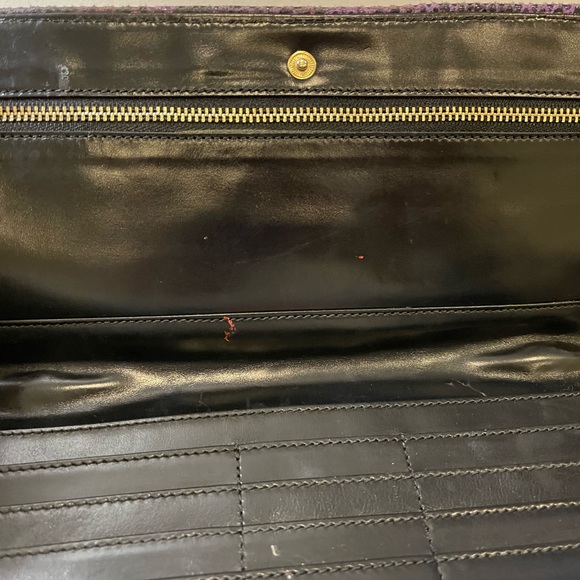 💯Authentic Tory Burch Long card wallet with chain *Purple💜 - Picture 11 of 16